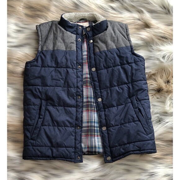CHEROKEE VEST XL (16) BOYS SNAP CLOSE, POCKETS BLUE/ GRAY - Picture 6 of 6